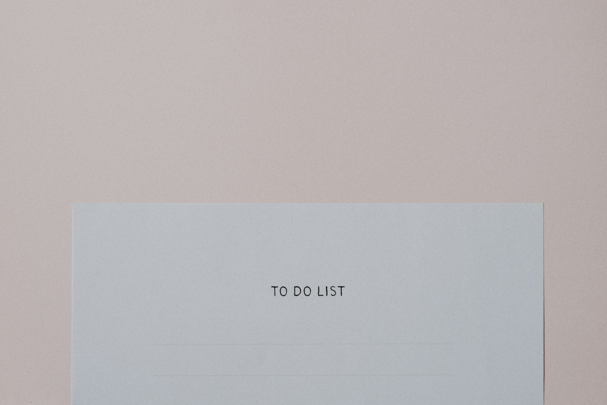 Unsplash image of a piece of paper titled "To Do List"