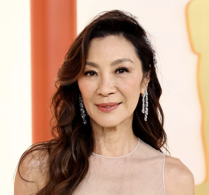Michelle Yeoh's 2023 Oscars Red Carpet Hair and Makeup