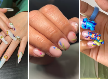 Cover image of 3 spring nail designs