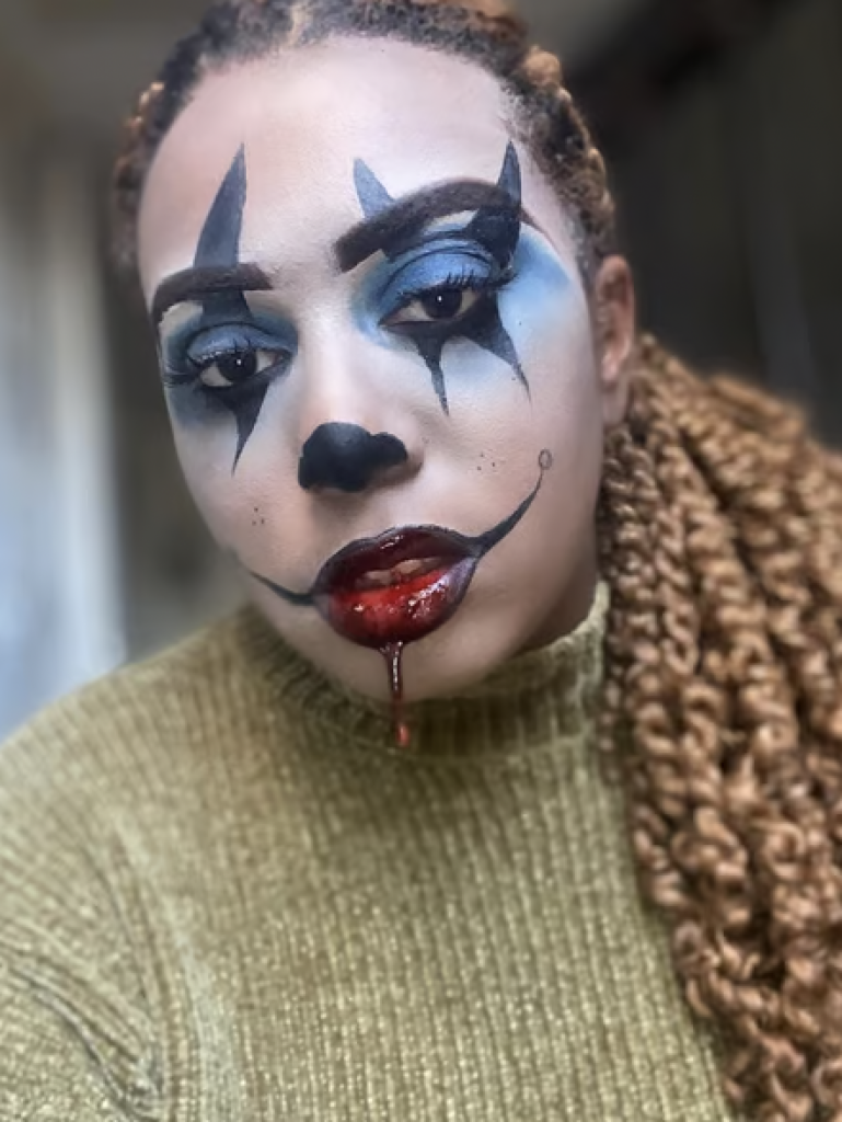 Clown / Joker Makeup with Bloody Lips