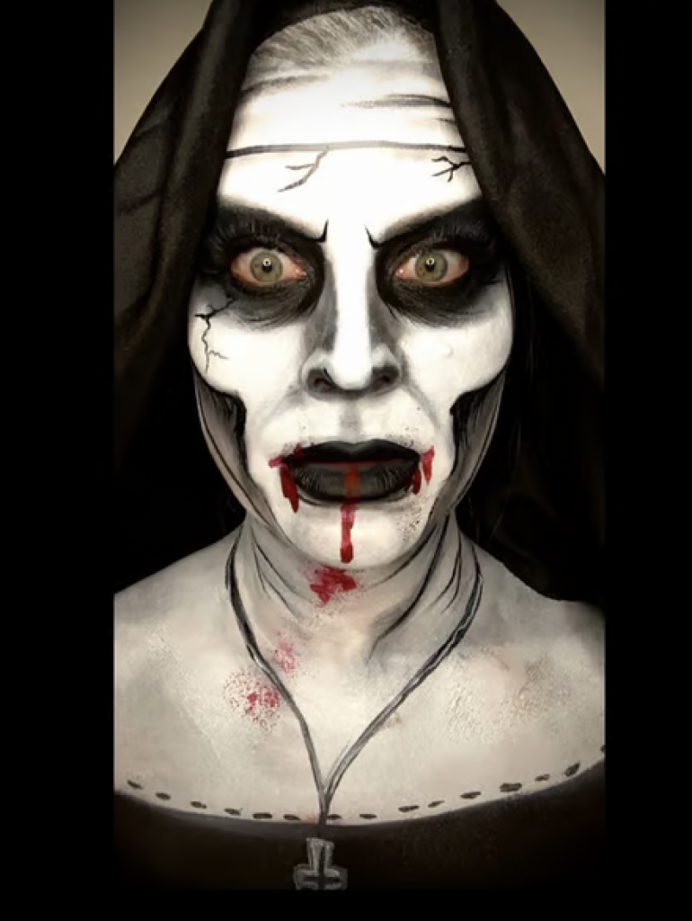 Scary Nun Halloween Makeup 